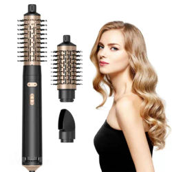 3 in 1 Hot Air Brush Multipurpose Blow Dryer Brush with Interchangeable Heads, Heated Round Brush for Curling or Straightening