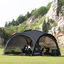 8-10 Persons Family Outdoor Camping Shade Tent Travel Beach Awning Rain&Sun Silver Coated Canopy Ball Tent Dome Ultralight Tent