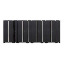NewAge Garage Cabinets PRO Series Grey 4 x Multi-Use Lockers and 4 x Sports Lockers Set