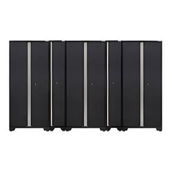 NewAge Garage Cabinets PRO Series Grey 3 x Multi-Use Lockers and 2 x Sports Lockers Set