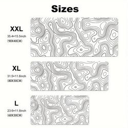 TEMU Multicolour Topographic Contour Gaming Mouse Pad Large Long Extended Pads Big Mousepad Keyboard Mouse Mat Desk Pad With 2mm Non-slip Base And Stitched For Gaming Office Home In Sizes
