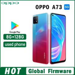 OPPO A73 5G smartPhone Global firmware CPU MTk Dimensity 720 4030mAh battery camera 16MP 8GB 128GB used phone