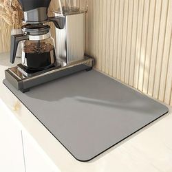 TEMU Rv Accessories - Absorbent Kitchen Dish Drying Mat - Heat Resistant, Non Slip Rubber Backlining, Tabletop Drain, Suitable For Rv Camping Rv Tabletop Mats