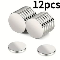 TEMU 12/18pcs 30x2mm Round Neodymium, Neodymium Heavy Duty, Refrigerator, Whiteboard, Suitable For Refrigerator And Office Magnets
