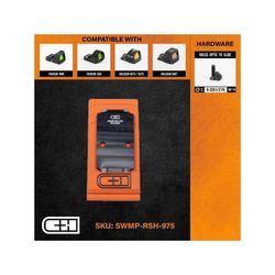 C&H Precision Weapons S&W M2.0 CORE Adapter Plate Trijicon RMRSRO Holosun 407C 507C 508C 508T Black SWMP-RSH-975