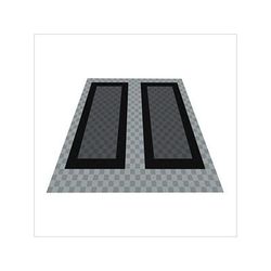 Swisstrax Ribtrax Pro Two Car Garage Floor Tile Mat (Jet Black / Pearl Silver / Slate Grey)