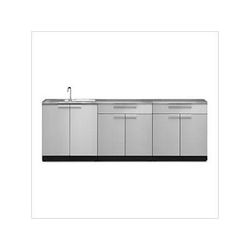 NewAge Outdoor Kitchens Stainless Steel 4-Piece Outdoor Kitchen Set with Countertops