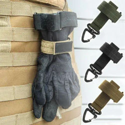 Outdoor Gloves Buckle Multi-purpose Nylon Webbing Tactical Gloves Mountaineering Rope Storage Buckle Key Ring Organizer Tie