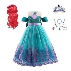 Settimana del libro 2026 Vestito da bambina per cosplay Vestito da principessa Color Block Fiore Senza maniche Performance Festa Cosplay Costumi in rete Patchwork Adorabile Costume Dolce Pizzo Vestito midi da festa Estate Primavera