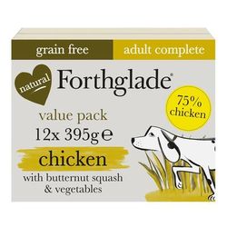 12x395g Chicken & Butternut Squash Adult Grain-Free Forthglade Wet Dog Food