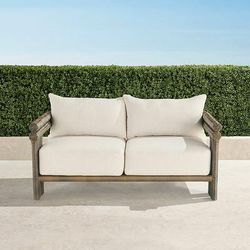 Carena Loveseat with Cushions - Vista Boucle Vanilla - Frontgate