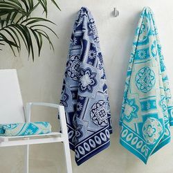 Tavira Tile Beach Towel - Aruba - Frontgate