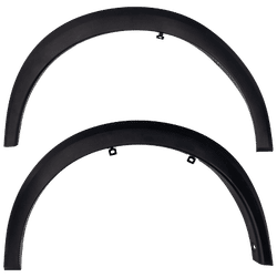 Replacement Fender Flares Plastic Textured Black, Front, Driver & Passenger Side, 1-year unlimited-mileage warranty SET-RN22130025Q