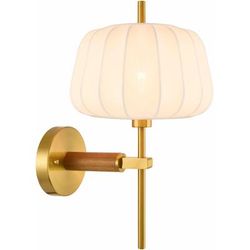 Guenrouet 12"L x 10"W x 15"H Rustic Metallic - Brass/White/Black/Metallic Brass Wall Sconce - Boutique Rugs