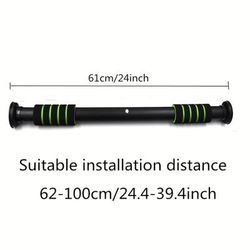 TEMU Adjustable Door Frame Pull-up Bar, Indoor Wall-mounted Fitness Equipment, Made Of Carbon Steel With No Drilling Required, Designed For Strength Training And Bodyweight Exercises In A Home Gym.
