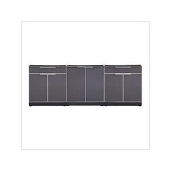 NewAge Outdoor Kitchens Aluminum Slate 3-Piece Outdoor Kitchen Set (No Countertop)