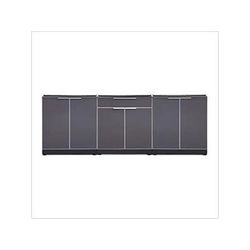 NewAge Outdoor Kitchens Aluminum Slate 3-Piece Outdoor Kitchen Set (No Countertop)