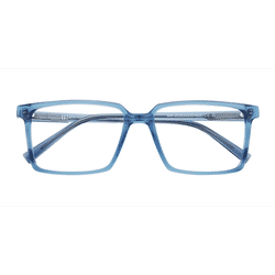 Male s square Blue Plastic Prescription eyeglasses - Eyebuydirect s Roll