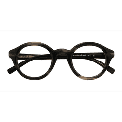 Unisex s round Striped Brown Acetate,Eco Friendly Prescription eyeglasses - Eyebuydirect s Miles