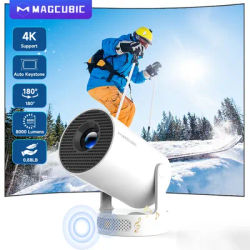 Magcubic HY300 Pro+ 4K Android 11 Projector 8000 Lumens WiFi 6 Movie Projector Portable Home Built-in Speaker 720P HD Support