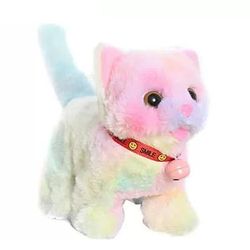 peluche gatto animale di peluche gatto interattivo robot gatto robotico che abbaia miagola gattino controllo touch animale domestico elettronico robot gattino giocattolo gatto animato per bambina