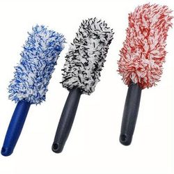 TEMU 3x Bristle Cleaner Car Alloy Wheel Cleaning Brush Tool Tire Washing Clean Soft