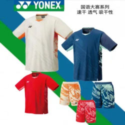 2025 New YONEX High Quality Badminton Tennis Wear Sports Short Sleeve T-shirt National Team Competition Wear Quick Dry Top