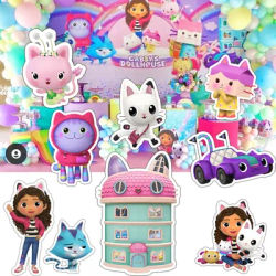 Gabby's Dollhouse KT Board Animal Cutouts Cardboard Cute Baby Birthday Party Backdrop Decorations Stand UP Photo Props