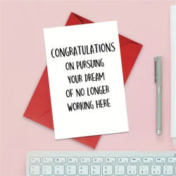 1pc Humorous Leaving Cards Farewell Cards for Colleagues, Funny Retirement Card New Job Cards Goodbye Cards for Coworkers Boss,