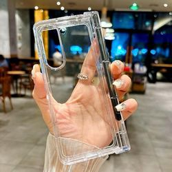 TEMU Shell Film Integrated Axis Pen Slot Model Mobile Phone Case Suitable Anti-fall Protective Case Creative Simple Z Fold3 Z Fold4