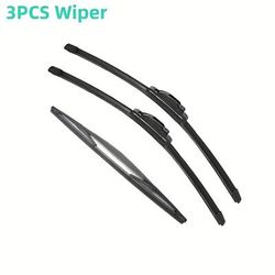 TEMU For Fit Jazz Mk2 Mk3 2009-2020 Windshield Wipers Rubber Car Accessories 2019 2020 Double Rubber Car Wiper Blades