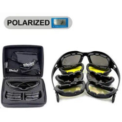 Daisy 4 Lenses Army Goggles Outdoor UV Protect Sports Hunting Sunglasses Unisex Military Hiking Tactical Glasses