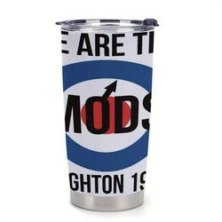 "TEMU 20oz Stainless Steel Tumbler With Lid & Straw - Double Wall Insulated Travel Mug, " The Mods" Design, Day, Father's Day, Birthdays & Parties"