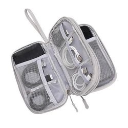 borsa organizer per cavi da viaggio impermeabile, custodia per accessori elettronici a doppio strato, custodia digitale multifunzionale per cavi, caricabatterie, passaporto
