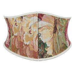 Rococò Completo Mascherata Corsetto Overbust Cosplay Jacquard Controllo della Pancia Push-Up Jacquard Costume Per donna Reale Mascherata Feste Carnevale di Venezia Adulti Corsetto
