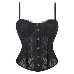 Rococò Completo Mascherata Corsetto Overbust Cosplay Pizzo Controllo della Pancia Push-Up Costume Per donna Reale Mascherata Feste Carnevale di Venezia Adulti Corsetto