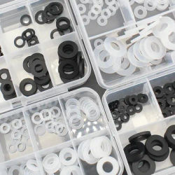 Rubber flat gasket faucet seal silicone rubber nitrile rubber waterproof repair kit stainless gasket PTFE nylon combination ring