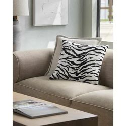 Andren 22" Square Modern Black/Off White Throw Pillow - Boutique Rugs