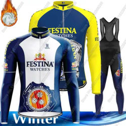 Winter Retro 2025 Cycling Jersey Set Spanish Watches Vintage Men Long Sleeve Clothing Suit MTB Bike Road Pants Bib