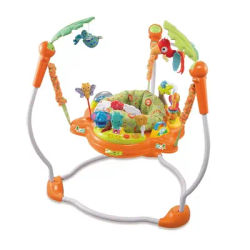 Baby Jumping Chair Fitness Frame Electric Baby Bouncer Swing Chair Indoor Toddler Swing Rocker Tropical Forest With Toys