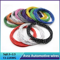 5/10/50M AVSS fil de voiture 22 20 18 16 14 13AWG câble Audio haut-parleur OFC sans oxygène cuivre paire torsadée ligne de cordon d'alimentation