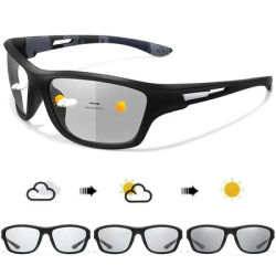 Lunettes de soleil photochromiques pour moto, pour hommes et femmes, pour le cyclisme en plein air, la conduite, la randonnée, la pêche, lunettes de protection UV400