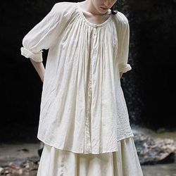 Retrò Vintage Medievale Rinascimento Blusa / Camicia Principessa Costume Per donna Halloween Carnevale Mascherata Casual Quotidiano Adulti Blusa Primavera Estate