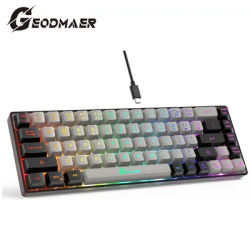 65% Gaming Keyboard, Wired Backlit Mini Keyboard, Ultra-Compact 68 Keys Membrane Gaming Wired Keyboard for PC Laptop Mac Gamer