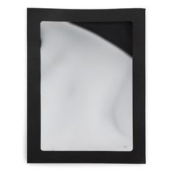 Black Kraft Slip Cover for Round Cookie Tackle Boxes 7 5/16" x 3/4" x 9 5/8" 25 Pack KR34OB