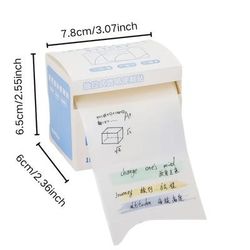 TEMU 150 Transparent Notes Pull-out Full Adhesive Quick-drying Stickers Simple Student High- Stickers Suitable For Office And School