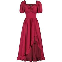 Retrò Vintage Medievale Rinascimento Abito celtico Vichingo Elfico Costume Per donna Celtico Costumi da pirata Fantasia Halloween Carnevale Mascherata LARP Adulti Vestito
