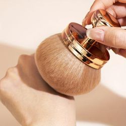 TEMU Large Size Powder Brush With Stand Base, Fluffy Bristles Suitable For Nail Art Or Makeup High-end Tools