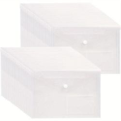 TEMU A5 Plastic Wallets With Popper-40 Pack A5 Folder Plastic Folders Document Files Document Wallet Popper Wallet Envelope Folders Pockets