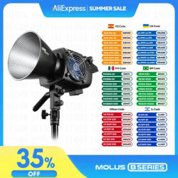 ZHIYUN Official MOLUS B Series COB Light Bi-Color Video Lights Bluetooth Control Photography